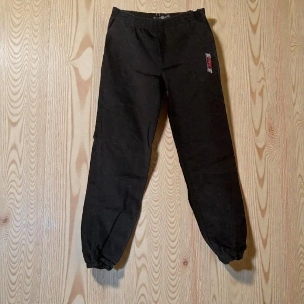 Boys Black Jogger Pants – Elastic Waist & Cuffed Ankles - Boys Size 16/18